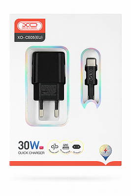 Зарядний пристрій XO CE05(EU) PD30W (QC3.0 + USB + Type C)