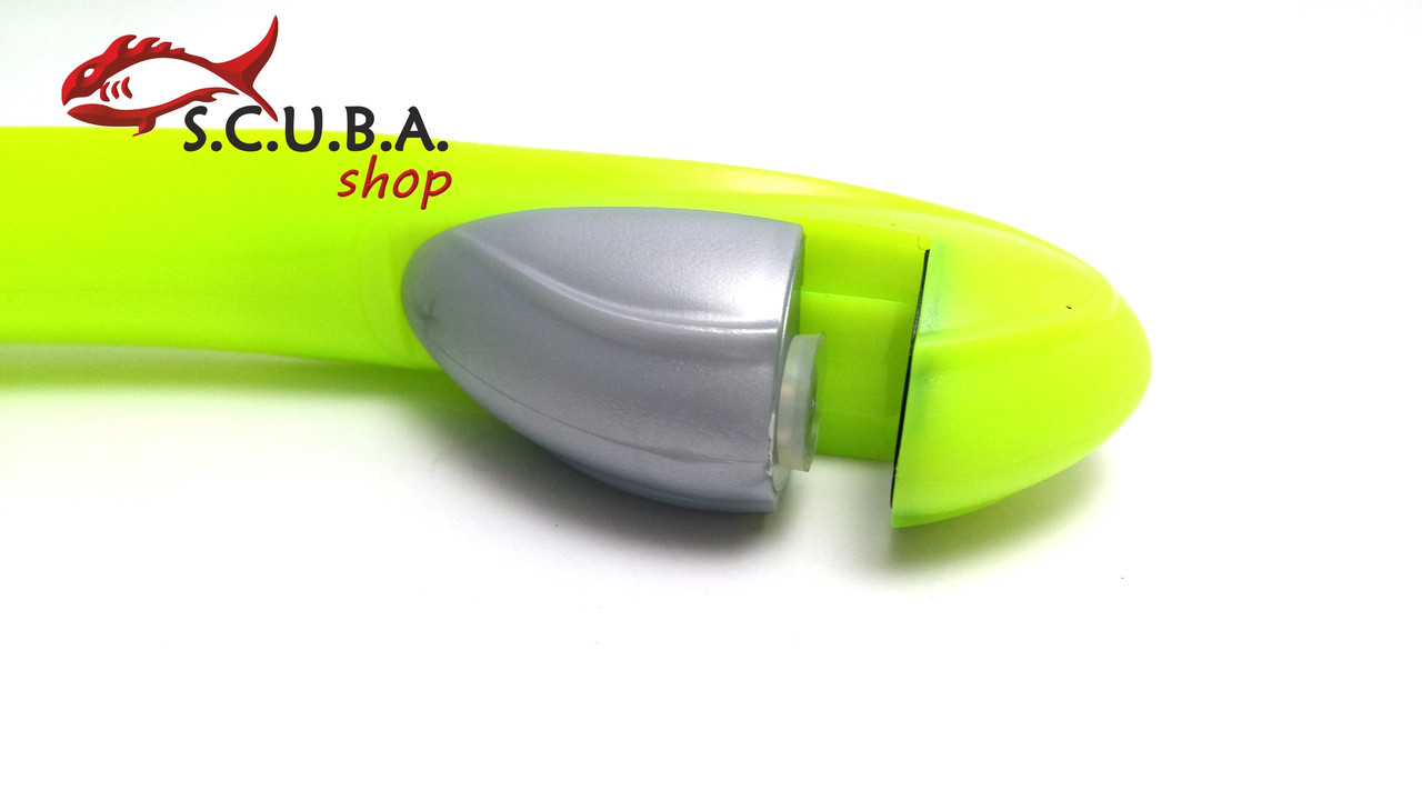 Трубка DOLVOR Cobra для плавання з клапаном і фритопом, колір зелена - фото 4 - id-p490445142
