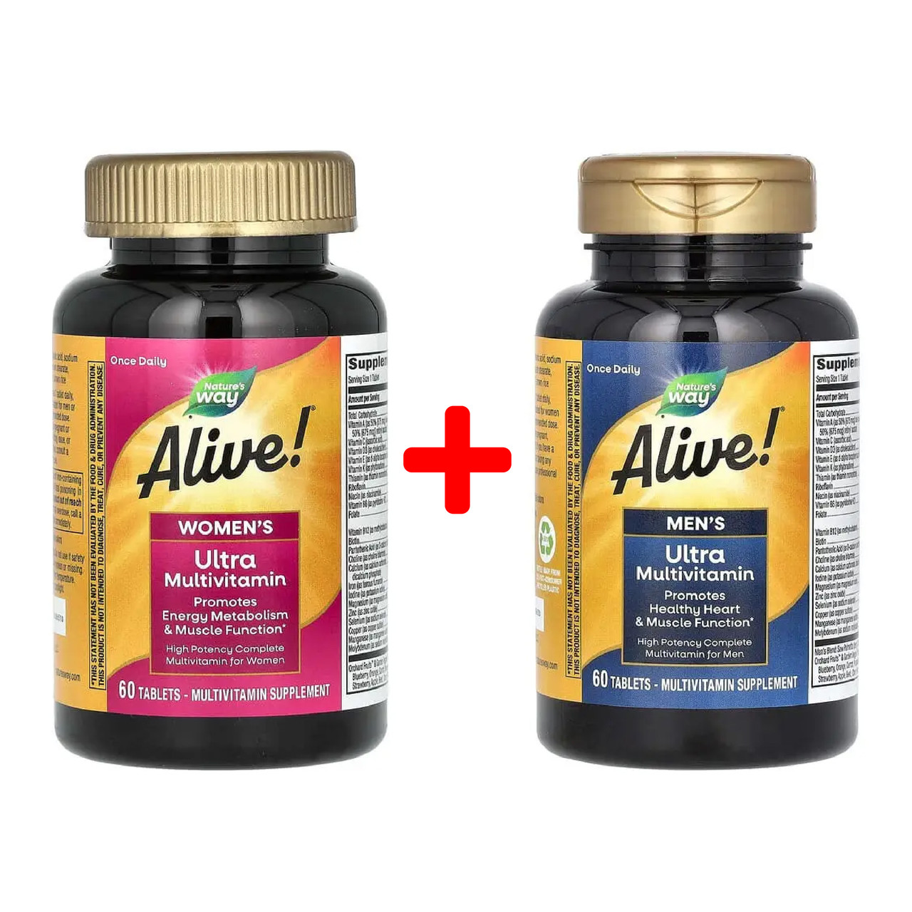 Комплекс вітамінів для жінок та чоловіків Nature's Way Alive, фото 1