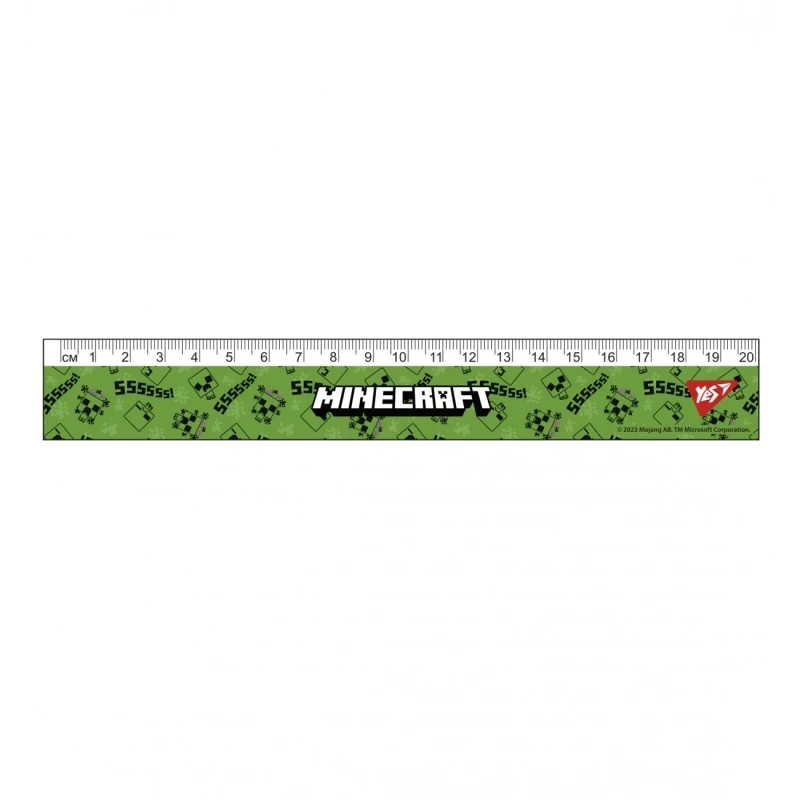 Лінійка пластикова Yes 20см №370666 (75712) "Minecraft", фото 1