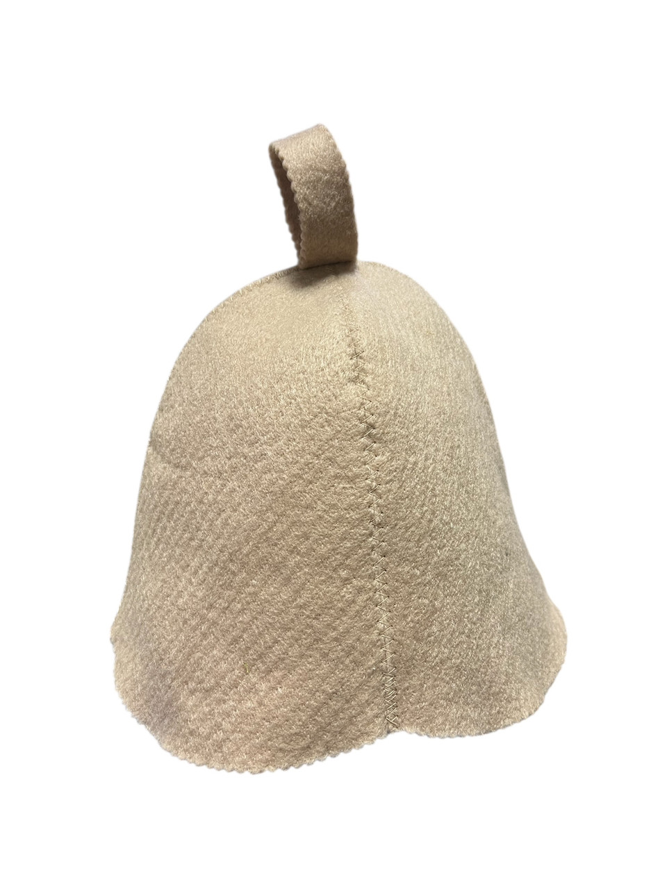 Шапка для бані вовна бежева, фото 1