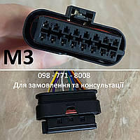 Фішка проводки переднього бампера (сторона від бампера, тато) 12 pin  EU BASE Tesla Model 3 (2016 - 2020)