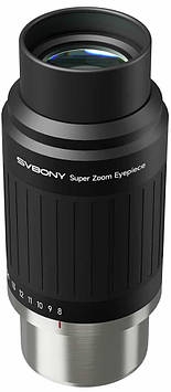 Окуляр SVBONY SV230 Super Zoom 8-20 мм, асферичний, зору 57°-72°, ClickStop, парафокальний, 1,25"/2"