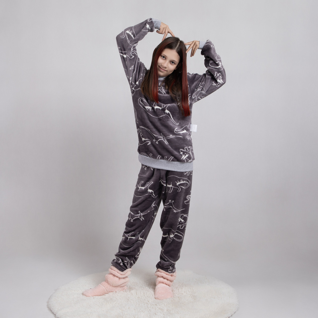 Дитяча махрова піжама "Діно" 36-42р., фото 1