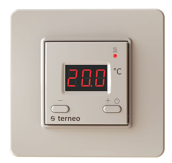 Терморегулятор Terneo st (молочний біл.) цифровий з ручним управлінням регулятор температури тепла підлога