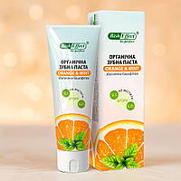 Органічна зубна паста з бішофітом "Апельсин та м'ята", 75 мл, натуральна зубна паста для всієї родини