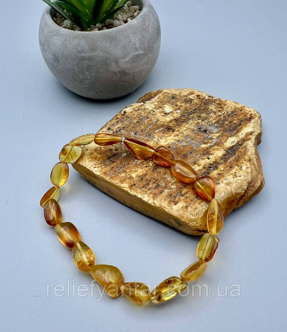 Браслет із натурального бурштину, браслет із бурштину, фото 1