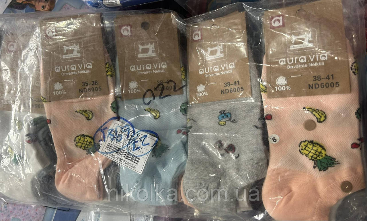 Шкарпетки жіночі оптом, Aura via, 35/38-38/41 рр., арт. ND6005, фото 1