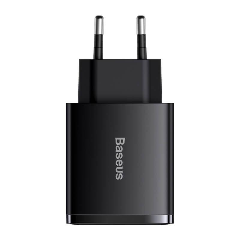 Адватер мережевий BASEUS Compact Quick Charger |2USB/1Type-C, 30W/3A, PD/QC| (CCXJ-E02), фото 1