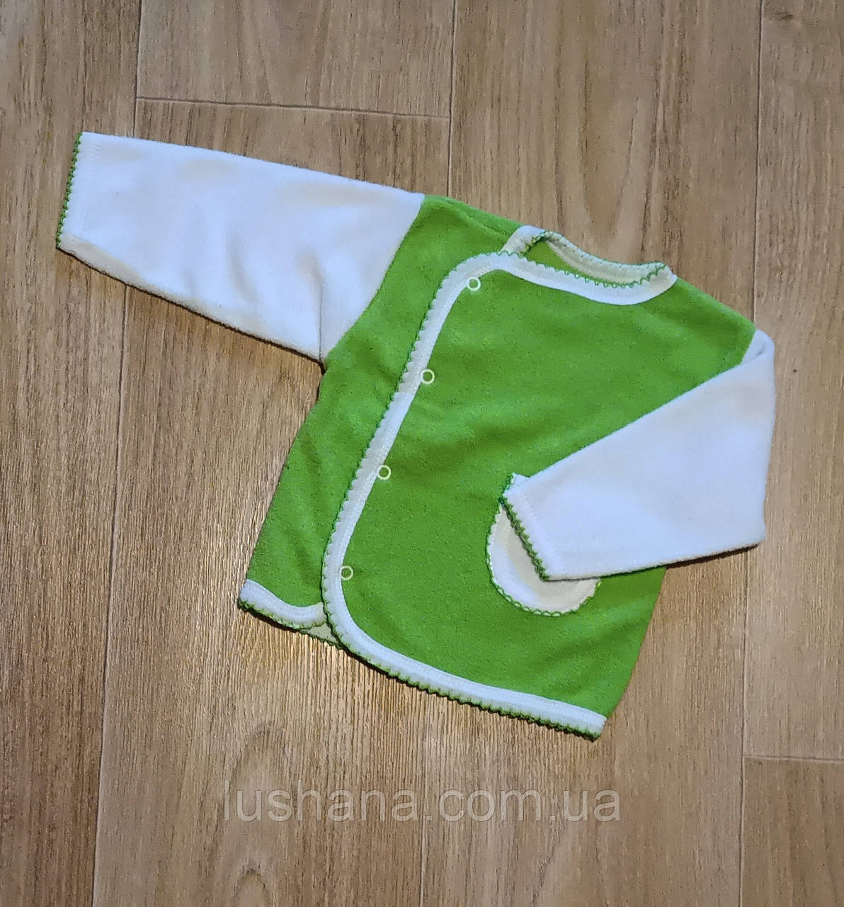 Тепла кофта сорочечка на кнопках / махра / р.74 / 6-9 міс. / для дівчинки або хлопчика, фото 1