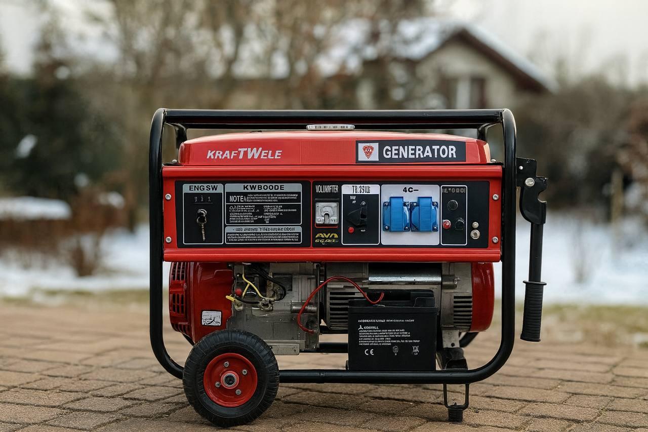 Генератор бензиновий 7000 Вт Kraftwele KW8800 1F стабілізатор напруги, фото 1