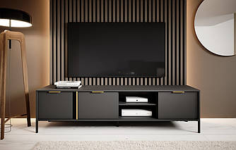 Тумба під телевізор Perfect Home Ларс / Lars 3-дверна 3D/203 Антрацит