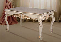 Журнальный столик Скарлетт, в классическом стиле, слоновая кость с золотой патиной 100х60 высота 530