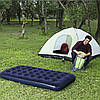 Надувний матрац із насосом Inflatable Bed 190х99х22 см, синій, фото 5