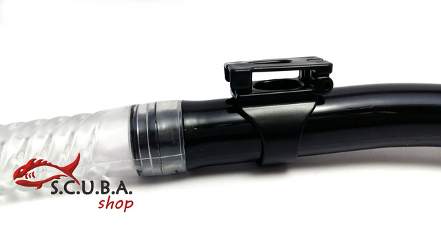 Трубка DOLVOR Active для плавання з клапаном і фритопом, колір чорний