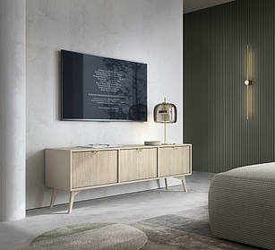 Тумба під ТВ Perfect Home Форест / Forest RTV158 3-дверна Беж пісочний/ялиця сканді