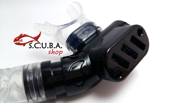 Трубка DOLVOR Active для плавання з клапаном і фритопом, колір чорний