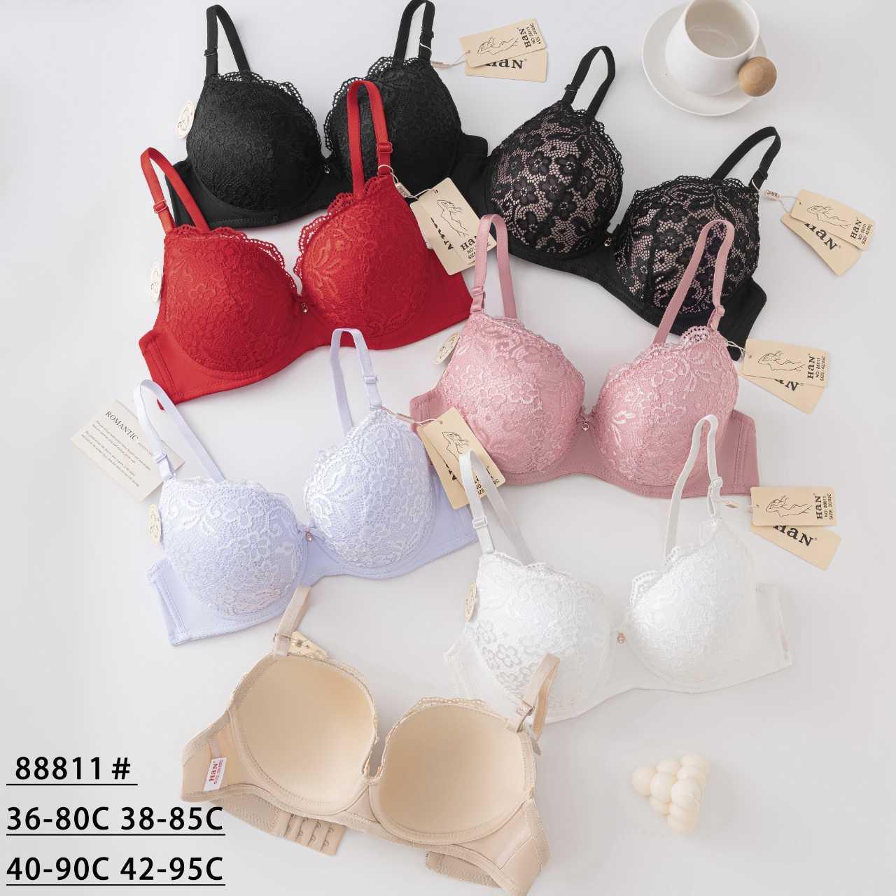 Бюстгальтер Han квітка з сіткою чашка C Бежевий, фото 1