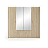 Шафа для одягу Perfect Home Вікі / Viki 4D2S/213 4-дверна з дзеркалом Дуб бариста, фото 5