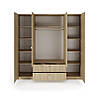 Шафа для одягу Perfect Home Вікі / Viki 4D2S/213 4-дверна з дзеркалом Дуб бариста, фото 6