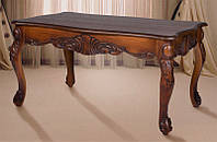 Журнальний столик Скарлетт у класичному стилі, колір горіха антик із патиною 100х60, висота 53 см