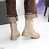 Бежеві зимові високі черевики натуральна замша доступна ціна, фото 7