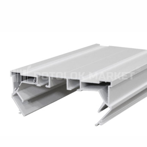 «Прихований карниз 1.0» (2 смуги, білий) AluTat. Профіль алюмінієвий для натяжних стель, фото 1