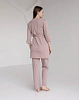 Тепла піжама для вагітних та годуючих мам (пудровий), фото 4