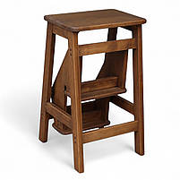 Стілець - драбина дерев'яна в ретро стилі для дому та кухні, фотостудії Сходи трансформер побутові розкладні, фото 3