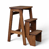 Стілець - драбина дерев'яна в ретро стилі для дому та кухні, фотостудії Сходи трансформер побутові розкладні, фото 2