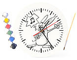 Дитячий набір для творчості годинник розмальовка Зайчик співак 30 см (Г0192), фото 4