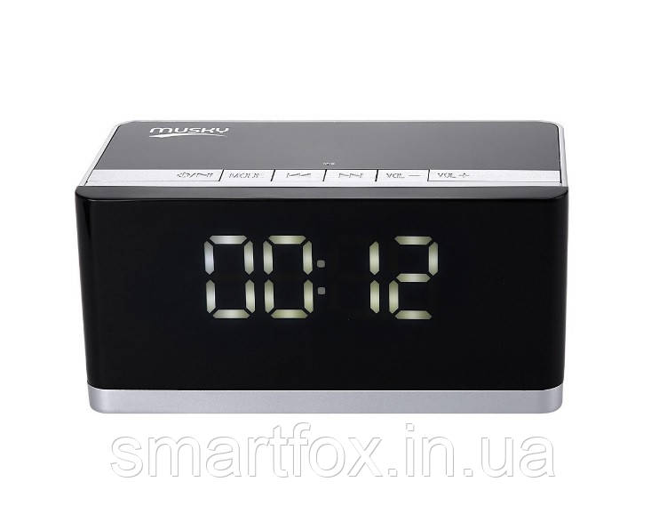 Портативна колонка Musky DY-27 Блютус+Годинник