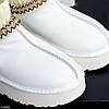Білі низькі уггі з текстильним манжетом натуральна шкіра флотар, фото 8