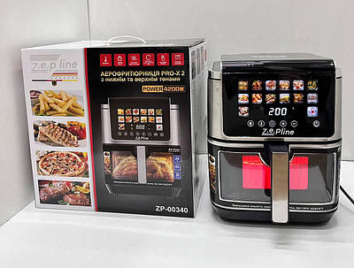 Фритюрниця 13 л з двома тенами 4200 Вт Zepline ZP-00340 на 14 програм із силіконовою формою (1)