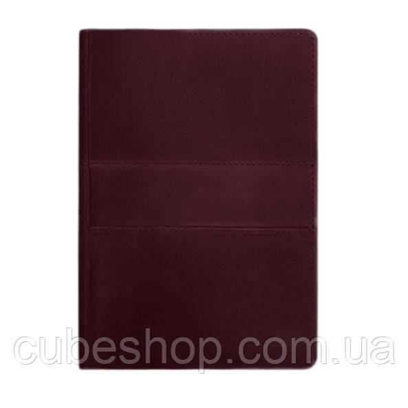 Шкіряний блокнот cофт-бук A5 9.3 (бордовий), шкіра Crazy Horse