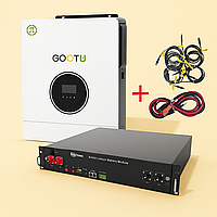 6.2 кВт+2.4 кВт, Гібридний інвертор Gootu і Акумулятор DYNESS 50ah+набір кабелів для Dyness, джерело безперебійного живлення