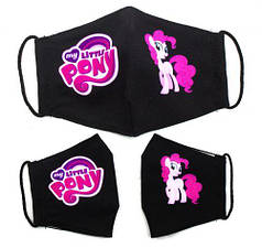 Багаторазова 4-х шарова захисна маска "Поні" розмір 3, 7-14 років
