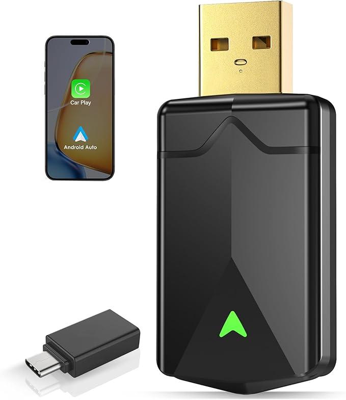 Бездротовий адаптер CarPlay ZOUHOE CA6. Адаптер Android Auto, 5.8 ГГц Wi-Fi, Plug & Play сумісність iOS 10+/Android 10+, фото 1