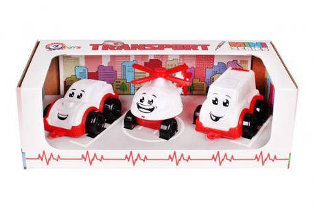 Іграшка міні транспорт, 3 елементи, фото 1