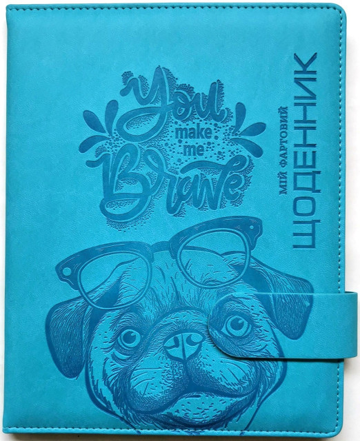 Щоденник шкільний К.Фреш А5 №SD1597 (72457) "Магнитна застибка" (шкірзамова тиснена обкладинка), фото 1