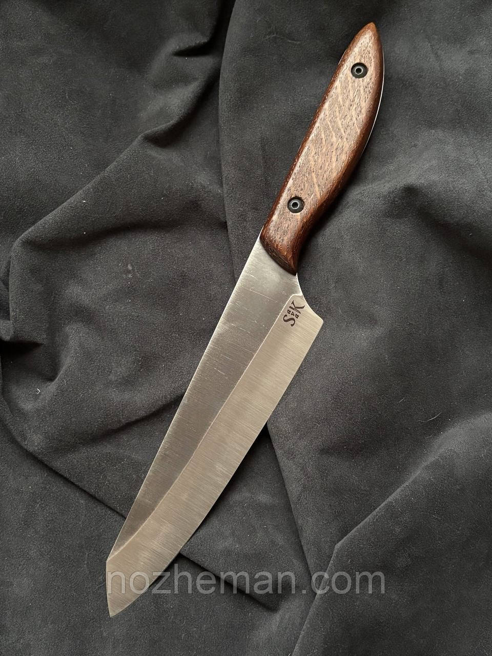 Універсальний кухонний ніж ручної роботи Санкірі 2, з нержавіючої сталі 1.4116/58-59 HRC, фото 1