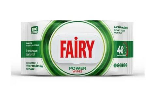 Вологі серветки для прибирання Fairy Power – універсальн, без хлору з ароматом білого мила 100 шт 8681554633108