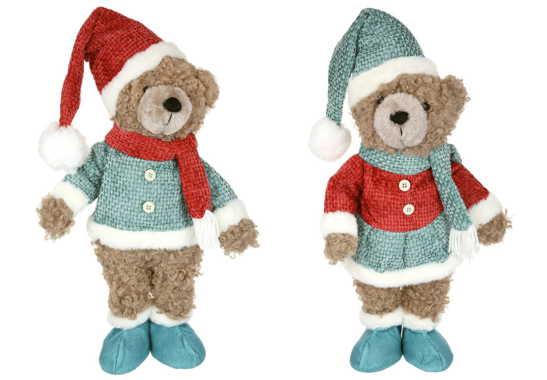 Новорічна м'яка іграшка Ведмедики 48см, 2шт