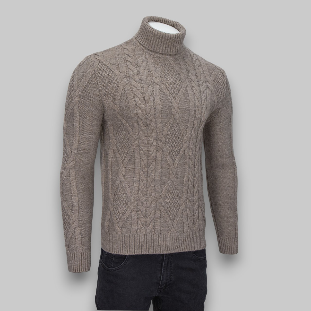 Светр чоловічий Tony Montana T5038 KAHVE 82% акрил, 10% нейлон, 8% еластан L(Р), фото 1