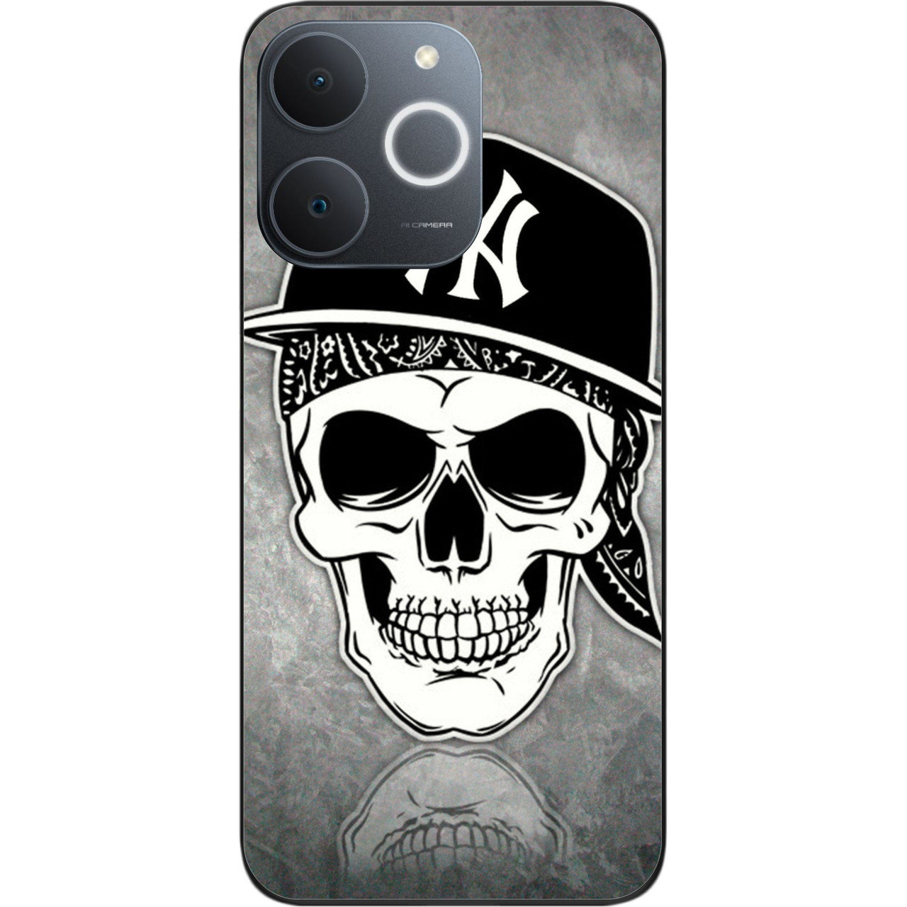 Чохол силіконовий Epik для Realme Note 70 з принтом Череп у кепці, фото 1