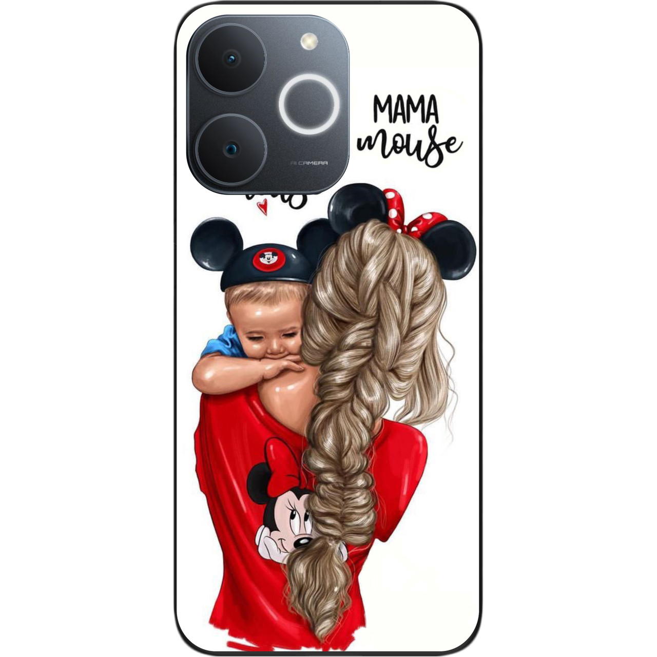 Силіконовий чохол Epik для Realme Note 70 з картинкою Мама із сином, фото 1