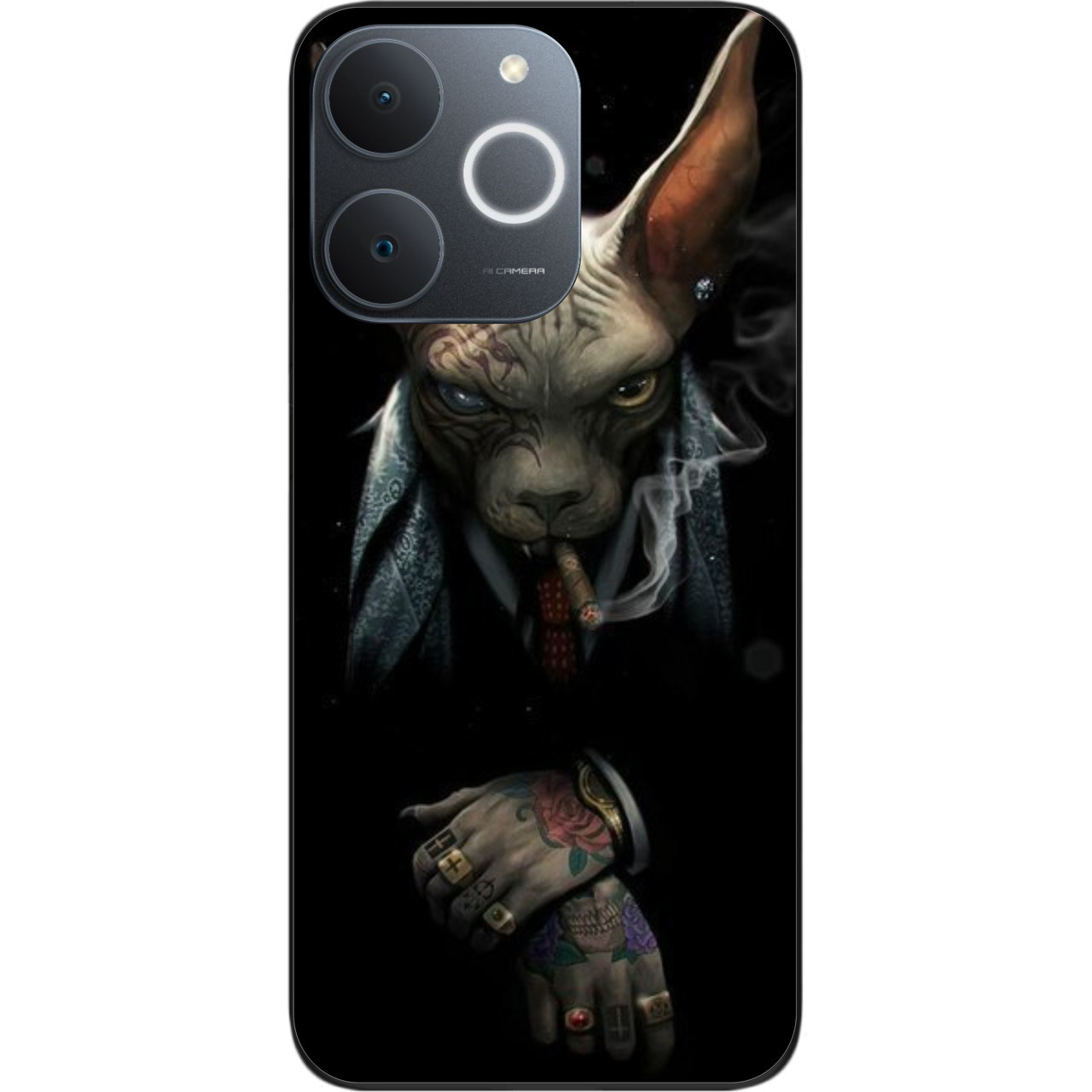 Силіконовий чохол Epik для Realme Note 70 з принтом Кіт Бос, фото 1