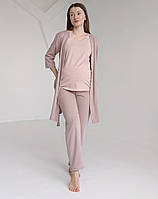 Тепла піжама з футболкою для вагітних та годуючих мам (пудровий), фото 2
