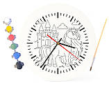 Дитячий набір для творчості годинник розмальовка Казковий Єдиноріг 30 см (Г0184), фото 4