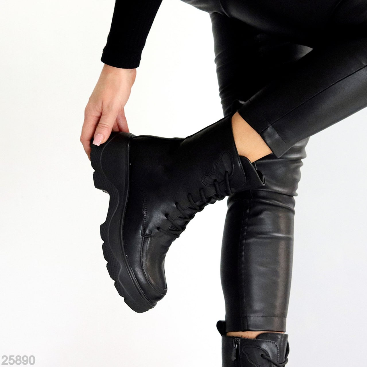 Жіночі коричневі черевики, жіночі шкіряні челсі, жіночі зимові черевики, натуральні жіночі черевики, фото 1